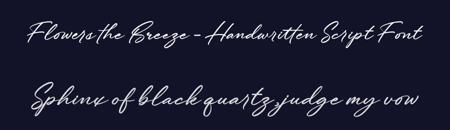 Flowers the Breeze – Handwritten Script Font by letterenastudios — Script Handwritten Font — thumbnail 2