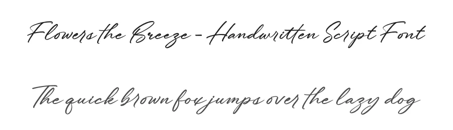 Flowers the Breeze – Handwritten Script Font by letterenastudios — Script Handwritten Font