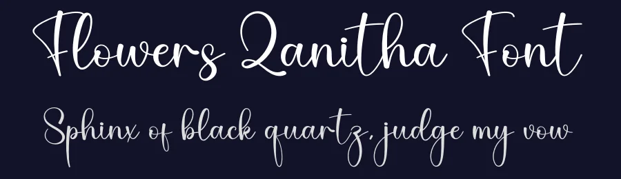 Flowers Zanitha Font by creativeletter — Script Handwritten Font — thumbnail 2