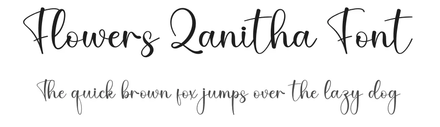 Flowers Zanitha Font by creativeletter — Script Handwritten Font