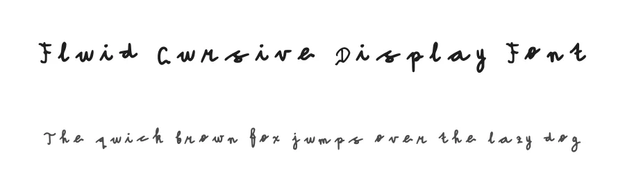 Fluid Cursive Display Font by mitjhelle — Decorative Font