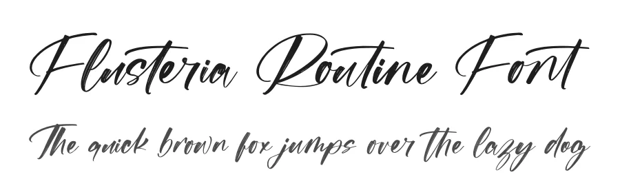 Flusteria Routine Font by stylishtype.co — Script Handwritten Font
