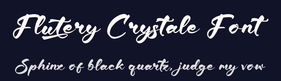 Flutery Crystale Font by glorytype — Script Handwritten Font — thumbnail 2