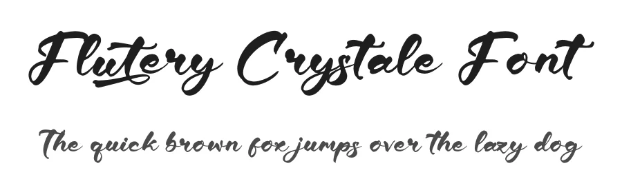 Flutery Crystale Font by glorytype — Script Handwritten Font