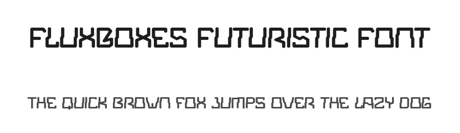 FluxBoxes Futuristic Font by bearydsgn — Display Font