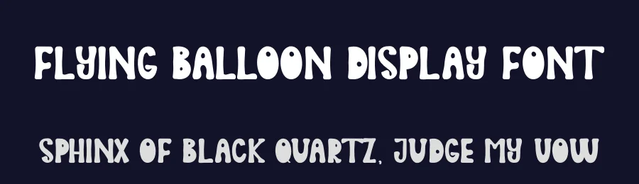 Flying Balloon Display Font by creativeletter — Display Font — thumbnail 2