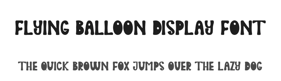 Flying Balloon Display Font by creativeletter — Display Font