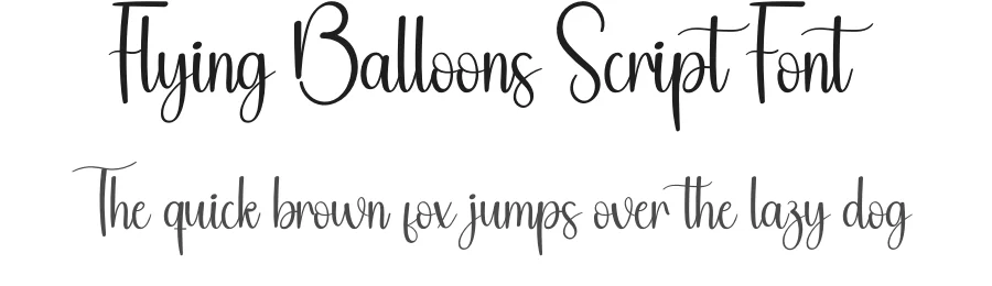 Flying Balloons Script Font by andikastudio — Script Handwritten Font