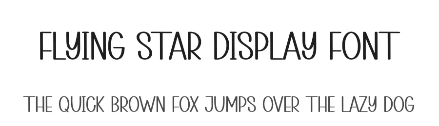 Flying Star Display Font by creativeletter — Script Handwritten Font