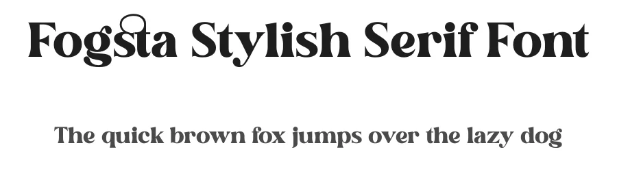 Fogsta Stylish Serif Font by Storytype — Serif Font