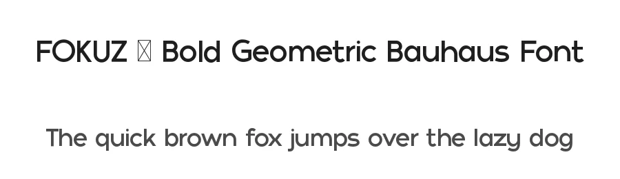 FOKUZ – Bold Geometric Bauhaus Font by Rautan — Decorative Font