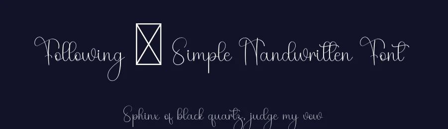 Following – Simple Handwritten Font by freshtypeink — Script Handwritten Font — thumbnail 2