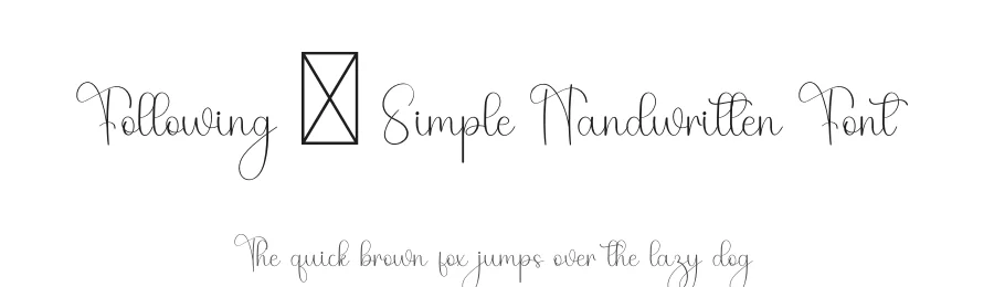 Following – Simple Handwritten Font by freshtypeink — Script Handwritten Font