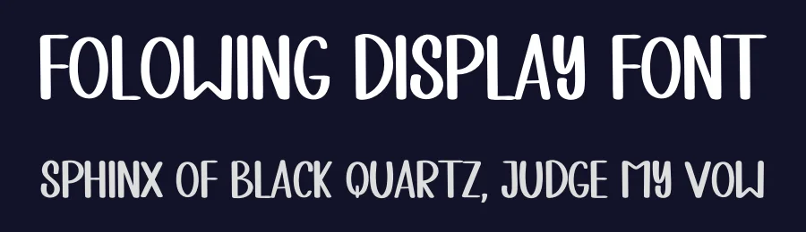 Folowing Display Font by inermediaSTUDIO — Display Font — thumbnail 2