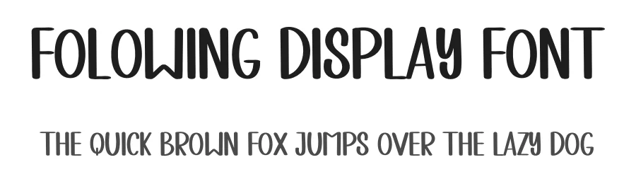 Folowing Display Font by inermediaSTUDIO — Display Font