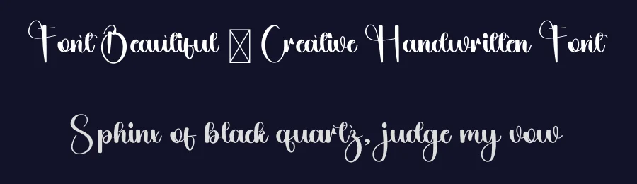 Font Beautiful – Creative Handwritten Font by freshtypeink — Script Handwritten Font — thumbnail 2