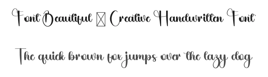 Font Beautiful – Creative Handwritten Font by freshtypeink — Script Handwritten Font
