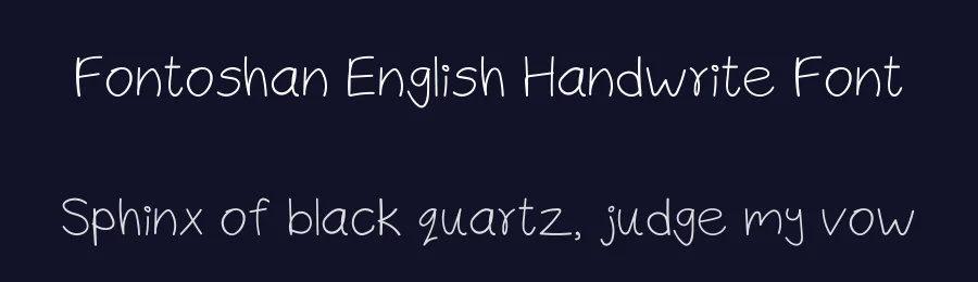 Fontoshan English Handwrite Font by skyprolk — Script Handwritten Font — thumbnail 2