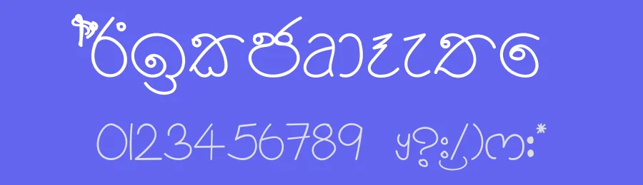 Fontoshan Sinhala Handwrite by skyprolk — Display Font — thumbnail 3