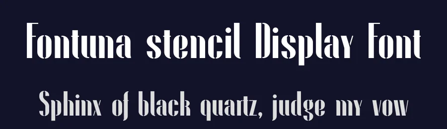 Fontuna stencil Display Font by NREY — Display Font — thumbnail 2