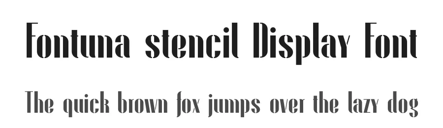 Fontuna stencil Display Font by NREY — Display Font