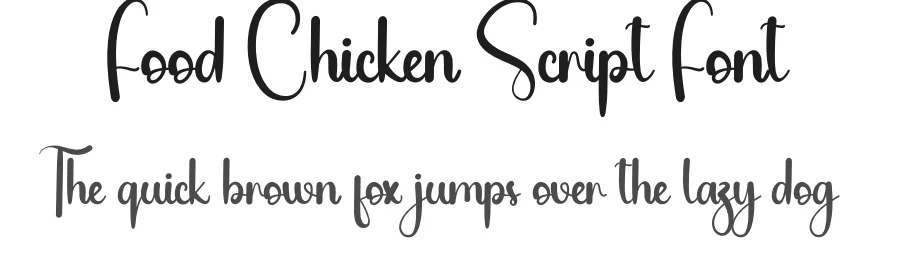 Food Chicken Script Font by andikastudio — Script Handwritten Font