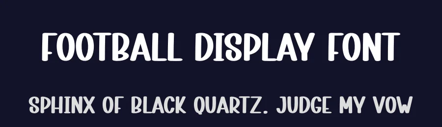 Football Display Font by creativeletter — Display Font — thumbnail 2