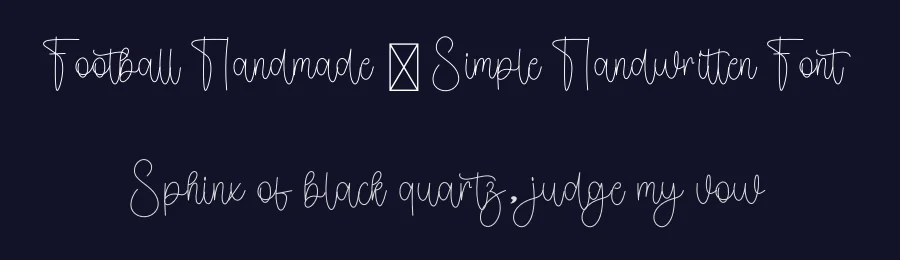 Football Handmade – Simple Handwritten Font by freshtypeink — Script Handwritten Font — thumbnail 2