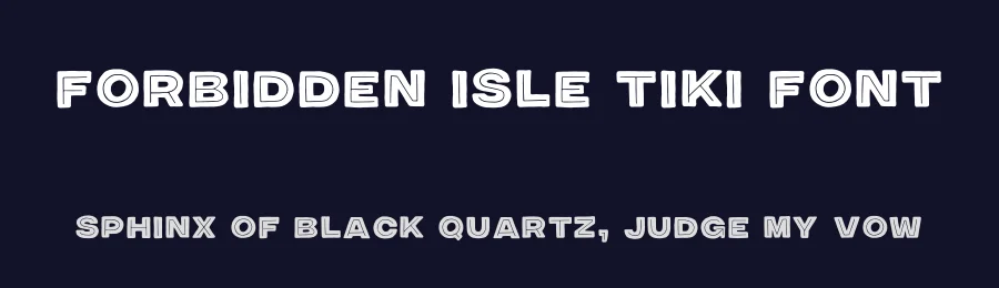 Forbidden Isle Tiki Font by Spring Break Jake — Display Font — thumbnail 2