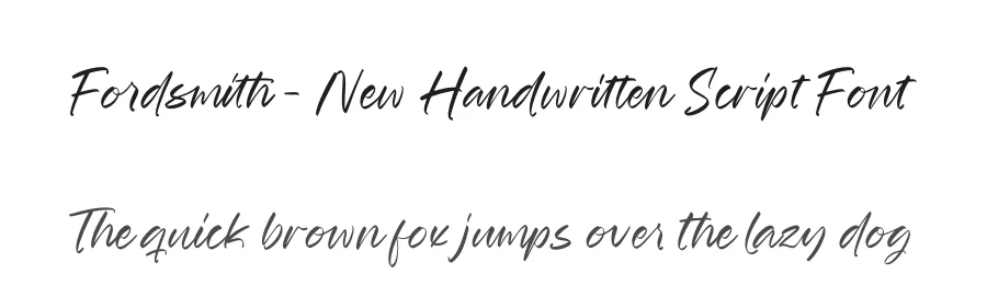 Fordsmith – New Handwritten Script Font by stylishtype.co — Script Handwritten Font