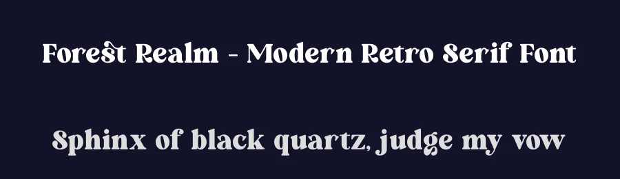 Forest Realm – Modern Retro Serif Font by timelesstype.co — Display Font — thumbnail 2