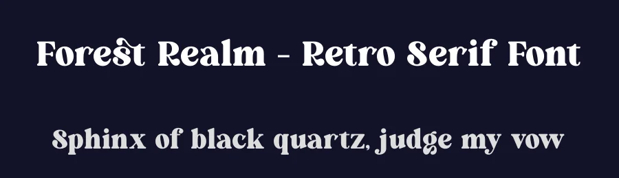 Forest Realm – Retro Serif Font by timelesstype.co — Display Font — thumbnail 2