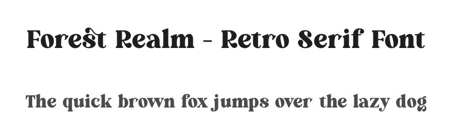 Forest Realm – Retro Serif Font by timelesstype.co — Display Font