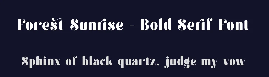 Forest Sunrise – Bold Serif Font by timelesstype.co — Display Font — thumbnail 2
