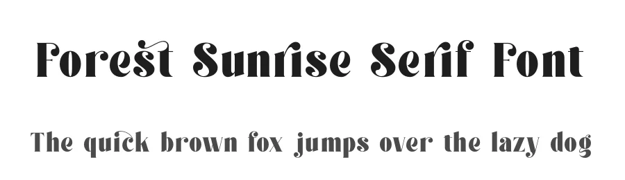 Forest Sunrise Serif Font by timelesstype.co — Display Font