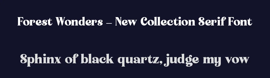 Forest Wonders – New Collection Serif Font by timelesstype.co — Decorative Font — thumbnail 2