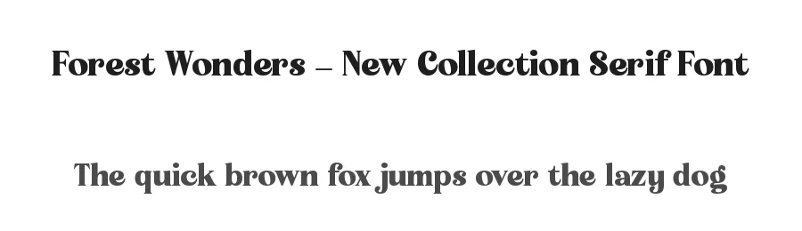 Forest Wonders – New Collection Serif Font by timelesstype.co — Decorative Font