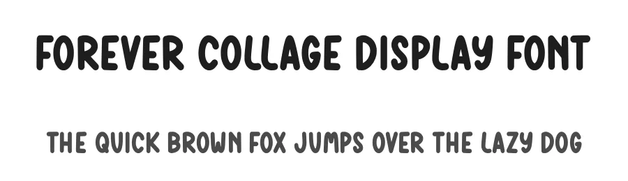 Forever Collage Display Font by Craftedtype — Decorative Font