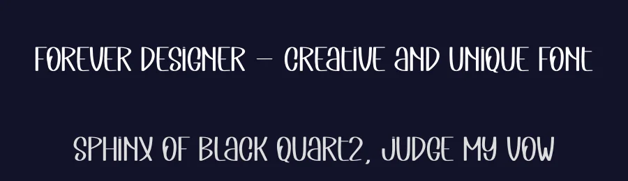 Forever Designer – Creative And Unique Font by andikastudio — Display Font — thumbnail 2