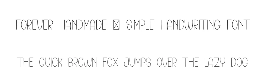 Forever Handmade – Simple Handwriting Font by freshtypeink — Display Font
