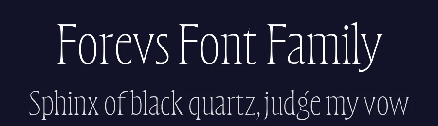 Forevs Font Family by James Edmondson — Serif Font — thumbnail 2
