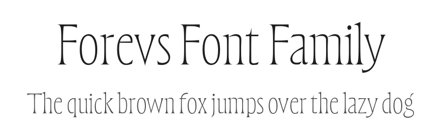 Forevs Font Family by James Edmondson — Serif Font