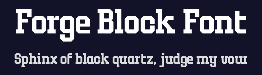 Forge Block Font by Ardyana types — Display Font — thumbnail 2