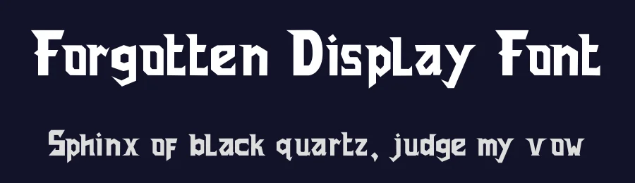 Forgotten Display Font by fontkong — Display Font — thumbnail 2