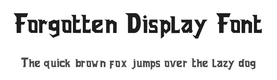 Forgotten Display Font by fontkong — Display Font