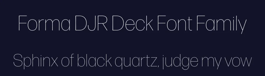 Forma DJR Deck Font Family by David Jonathan Ross — Sans Serif Font — thumbnail 2