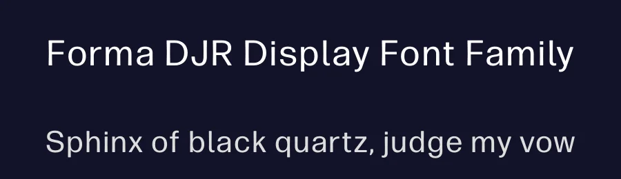 Forma DJR Display Font Family by David Jonathan Ross — Sans Serif Font — thumbnail 2