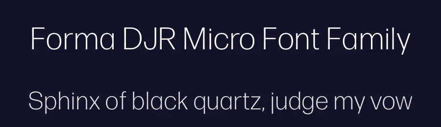 Forma DJR Micro Font Family by David Jonathan Ross — Sans Serif Font — thumbnail 2