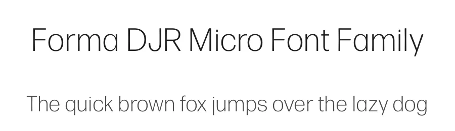 Forma DJR Micro Font Family by David Jonathan Ross — Sans Serif Font