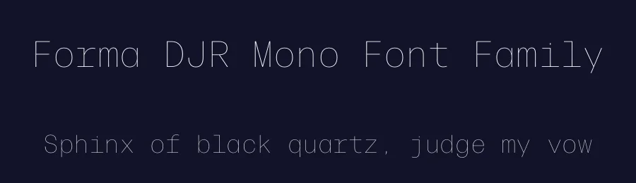 Forma DJR Mono Font Family by David Jonathan Ross — Sans Serif Font — thumbnail 2